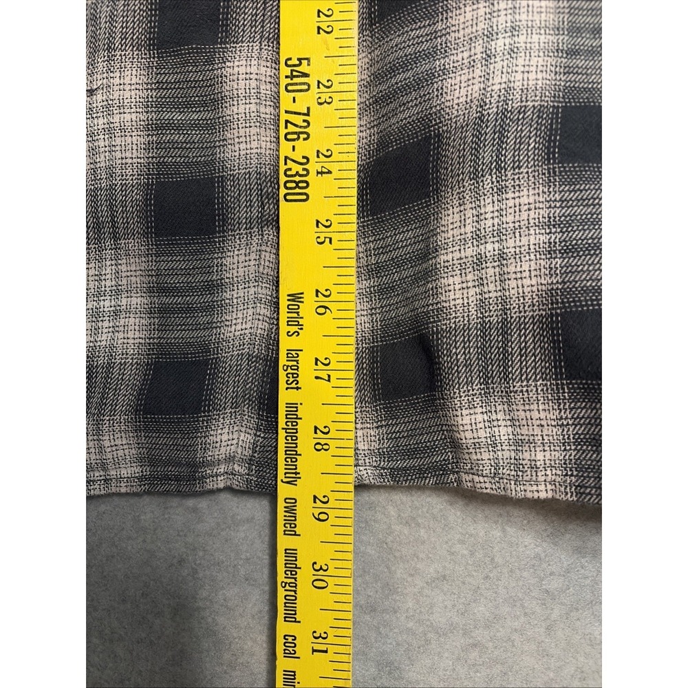 Wild Fable Oversized Flannel Shirt in Black Plaid w/ Pockets - Women's L - Picture 7 of 8